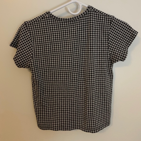 Houndstooth cropped T-shirt - Picture 2 of 2